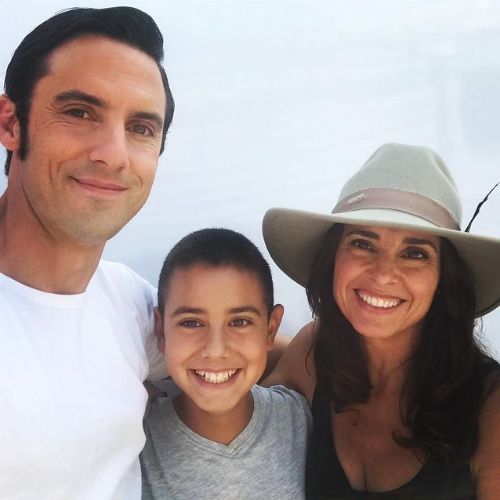 Picture of Jacqueline Obradors, her husband Juan Garcia and son Julian Obradors